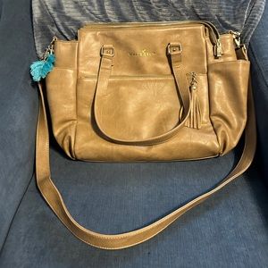 White Elm Gemini Convertible Backpack / Crossbody Bag - Almond Color